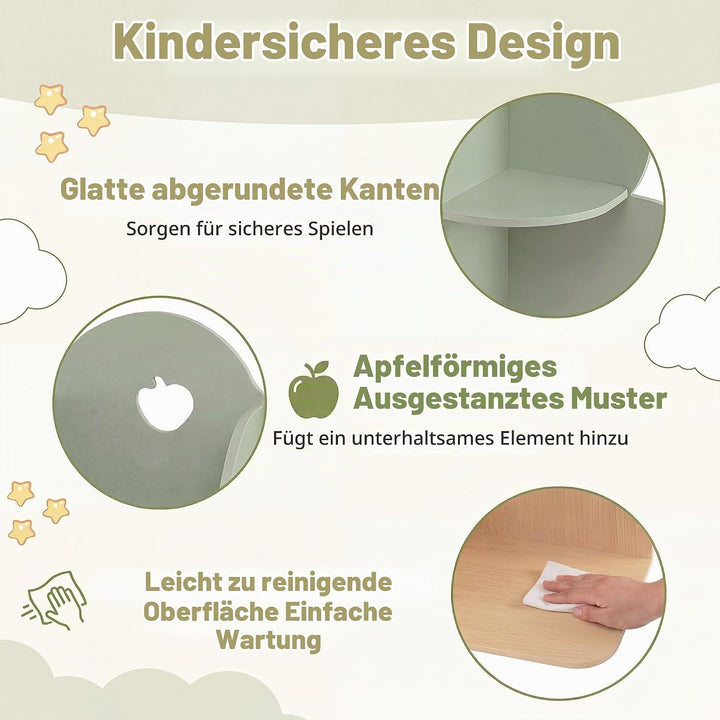 RELAX4LIFE Bücherregal Kinder, stehendes Kinderregal mit 8 offenen Fächern &amp; Sockel, Spielzeugregal