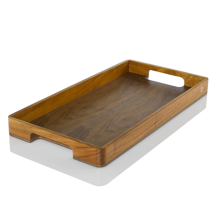 AdHoc ST21 Serviertablett für Tee, Kaffee oder Speisen Serve, Akazien-/Walnussholz 60x31 CM, 60x31 C