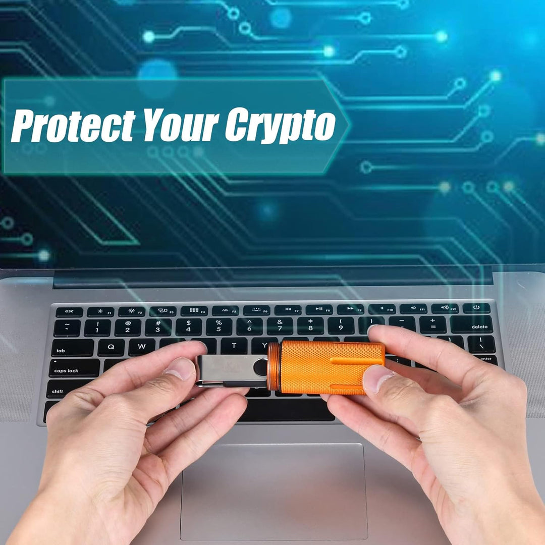 Aenllosi Tasche für Ledger Nano X/Nano S/Nano S Plus Hardware-Wallet,Orange.(Nur Tasche), Orange