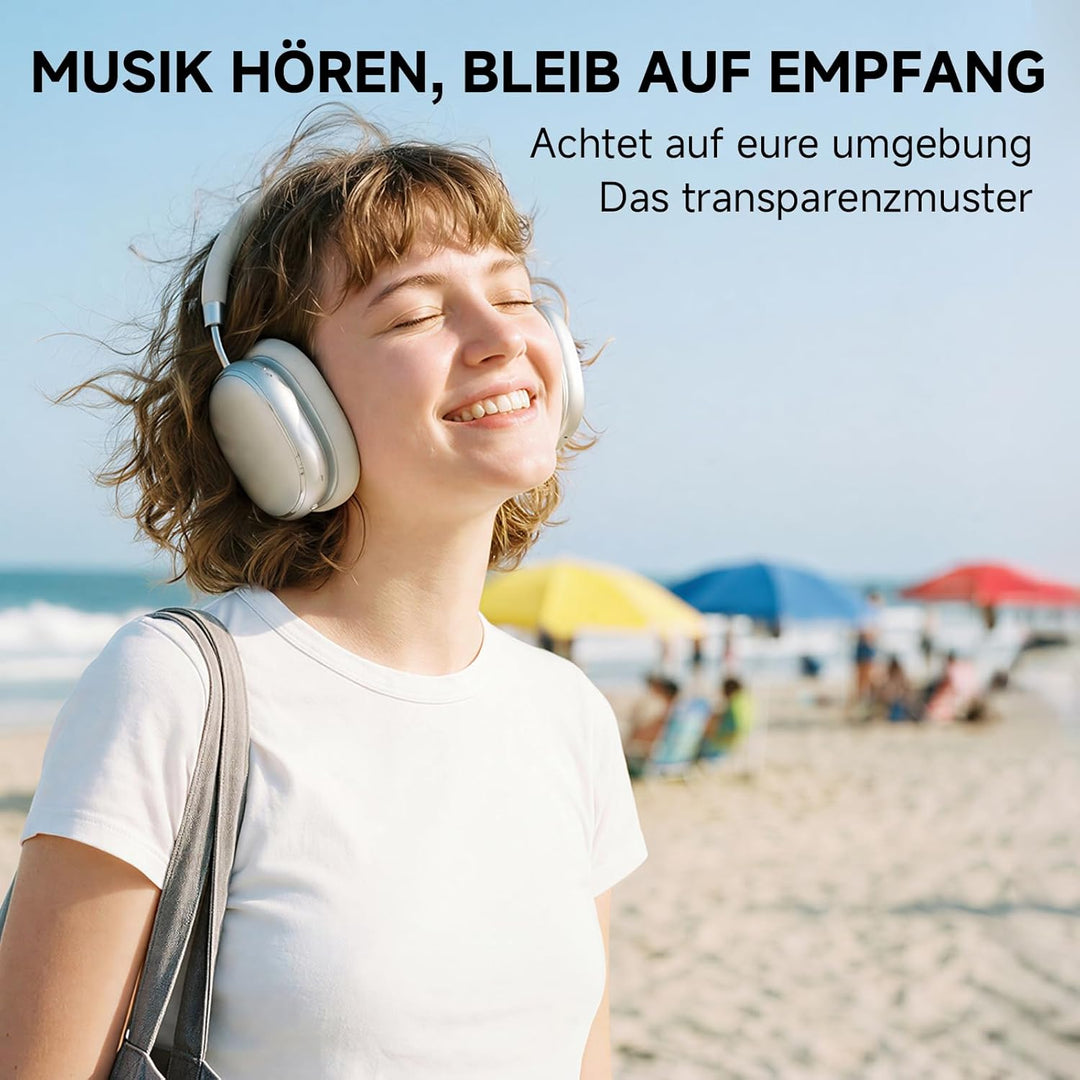 FOFUN NC95 Hybrid Noise Cancelling Kopfhörer mit Drehknopf,Over-Ear Kopfhörer Kabellos Bluetooth,Tra