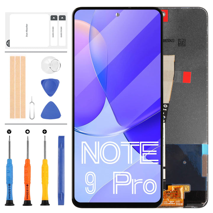 LADYSON Bildschirm Ersatz für Xiaomi Redmi Note 9 Pro/Note 9s LCD Display Touchscreen Digitizer Glas