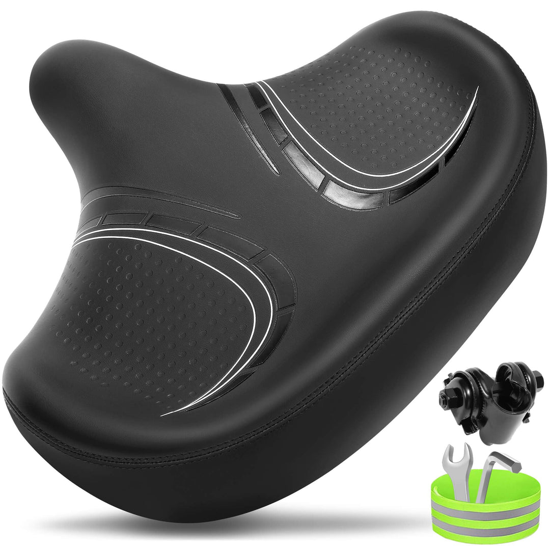 Übergrosser Fahrradsattel Herren & Damen - Bequem, Weich, Extra Breit, Ergonomisch, Polster Fahrrad