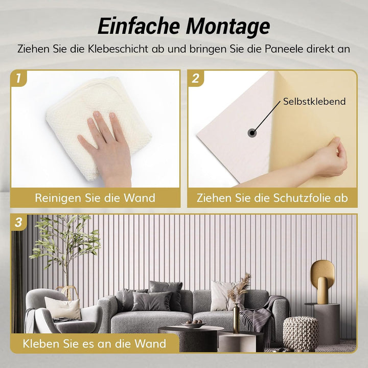 8 Pack Akustikpaneele Selbstklebend, TONOR 120x60x1.8cm grosse Schalldämmung Akustikplatten, Schalls