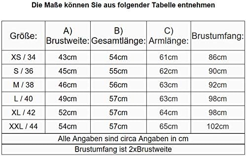 Rock Creek Damen Jeans Jacke Übergangs Jacke D-401, XS Schwarz