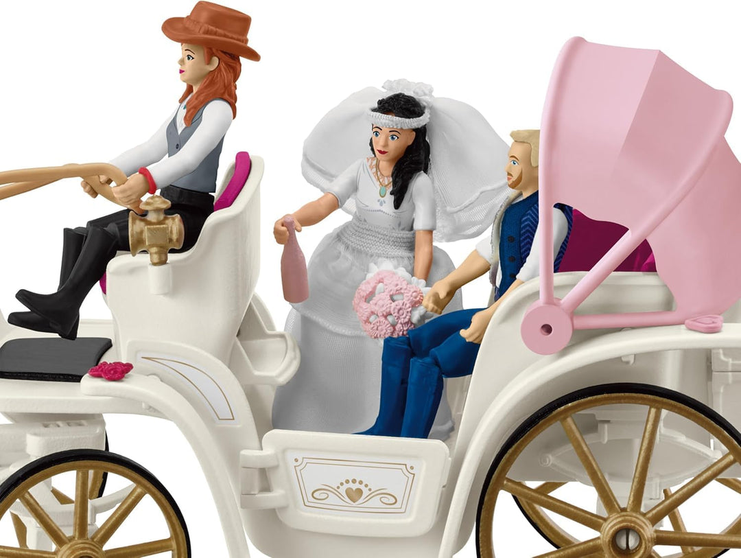 SCHLEICH 42641 Hochzeitskutsche, ab 5 Jahren, Horse Club - Spielset, 106 Teile &amp; 42612 Hindernisse Z