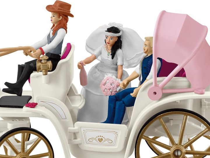 SCHLEICH 42641 Hochzeitskutsche, ab 5 Jahren, Horse Club - Spielset, 106 Teile &amp; 42612 Hindernisse Z