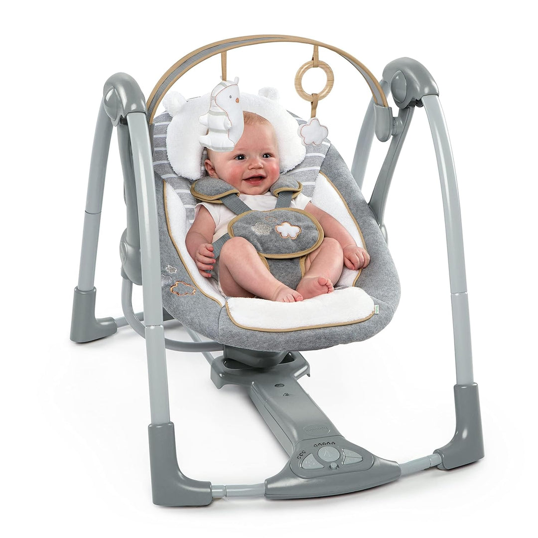 Ingenuity Swing 'n Go Deluxe Babyschaukel & Babywippe, 5 Geschwindigkeiten, Musik, Plüschtiere, 0–9