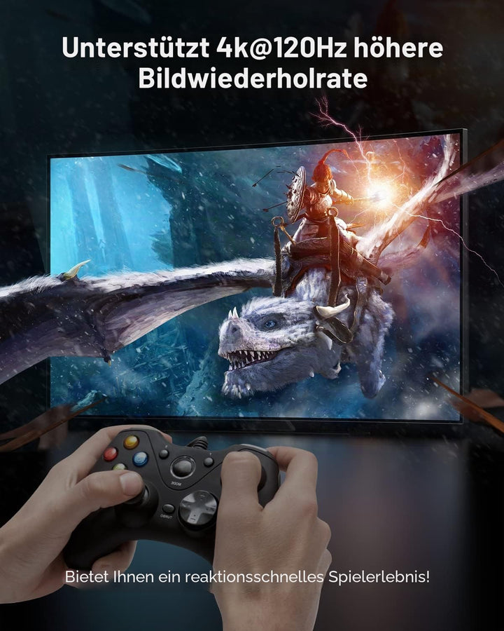 HDMI 2.1 Switch, GANA 8K HDMI Switcher Splitter 2 in 1 Out, unterstützt 4K @ 120Hz, 8K @ 60Hz, High
