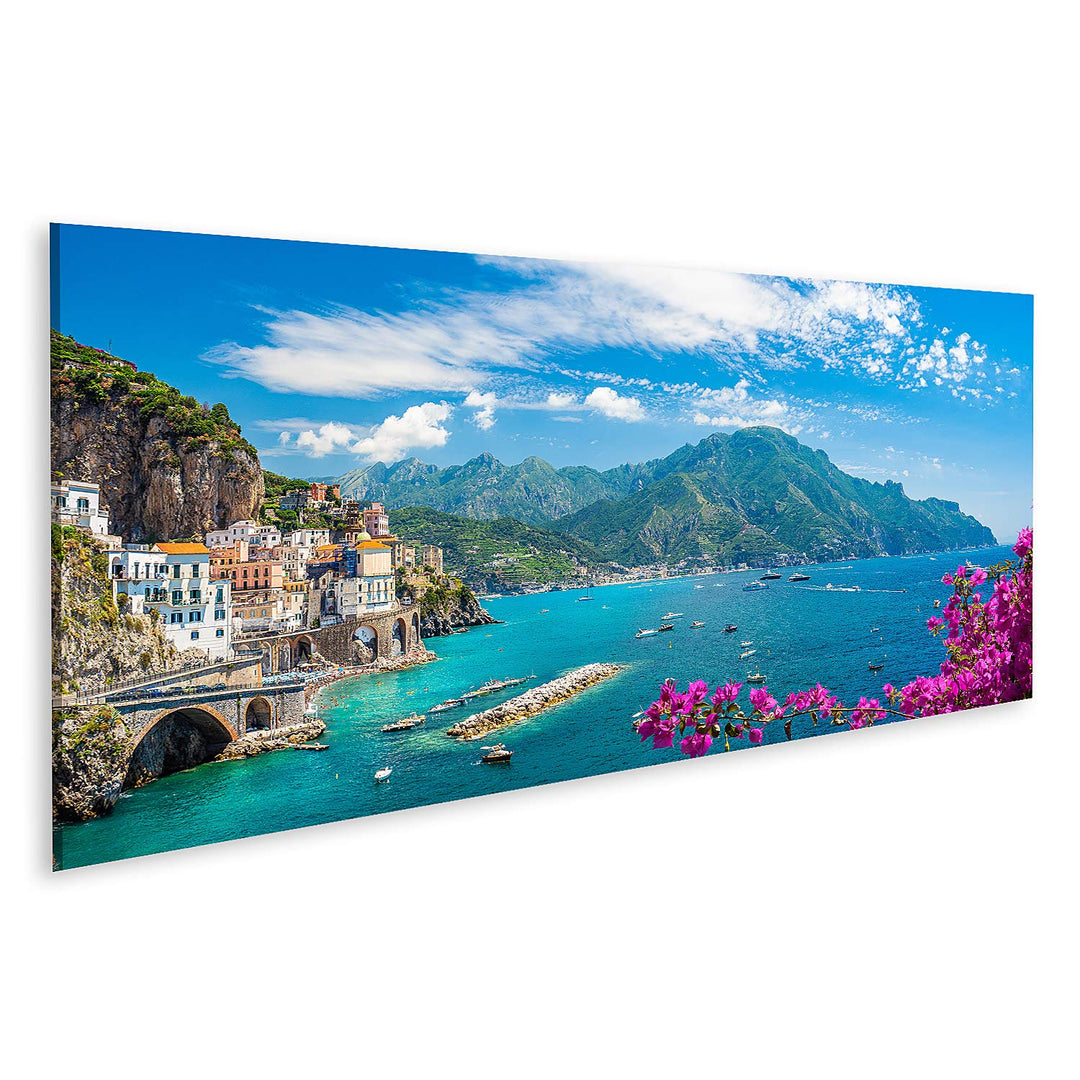 islandburner Bild auf Leinwand Landschaft Amalfiküste Atrani Berühmte Stadt In Italien Bilder Wandbi