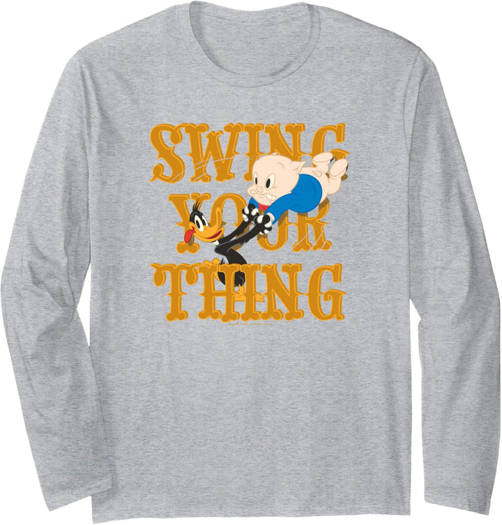 Looney Tunes Porky and Daffy Swing Your Thing Langarmshirt