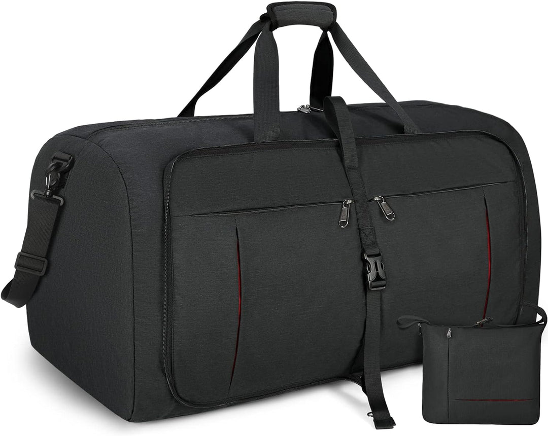 NUBILY Faltbare Reisetasche Gross 80L Sporttasche Herren Damen mit Schuhfach Leichter Reisetaschen W