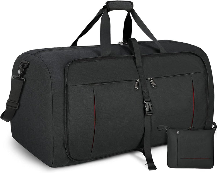 NUBILY Faltbare Reisetasche Gross 80L Sporttasche Herren Damen mit Schuhfach Leichter Reisetaschen W