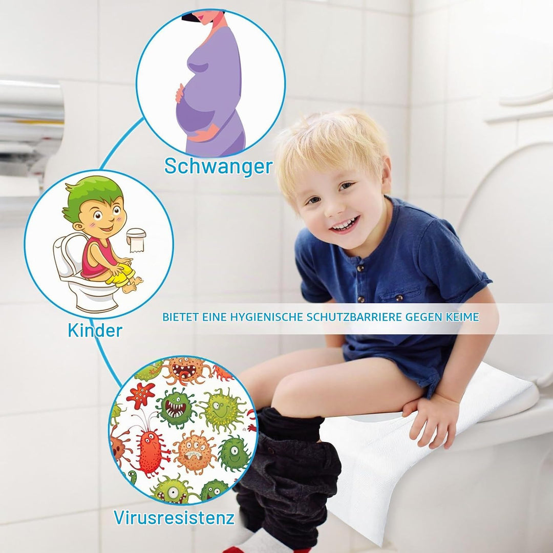 60 Stück Einweg Toilettenauflage, Einweg Toilette Auflage,Toiletten Sitzbezug für Kinder und Erwachs