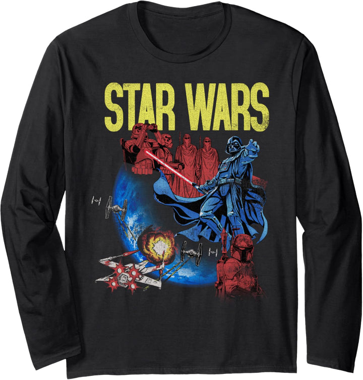 Star Wars Darth Vader Bad Guys Collage Langarmshirt