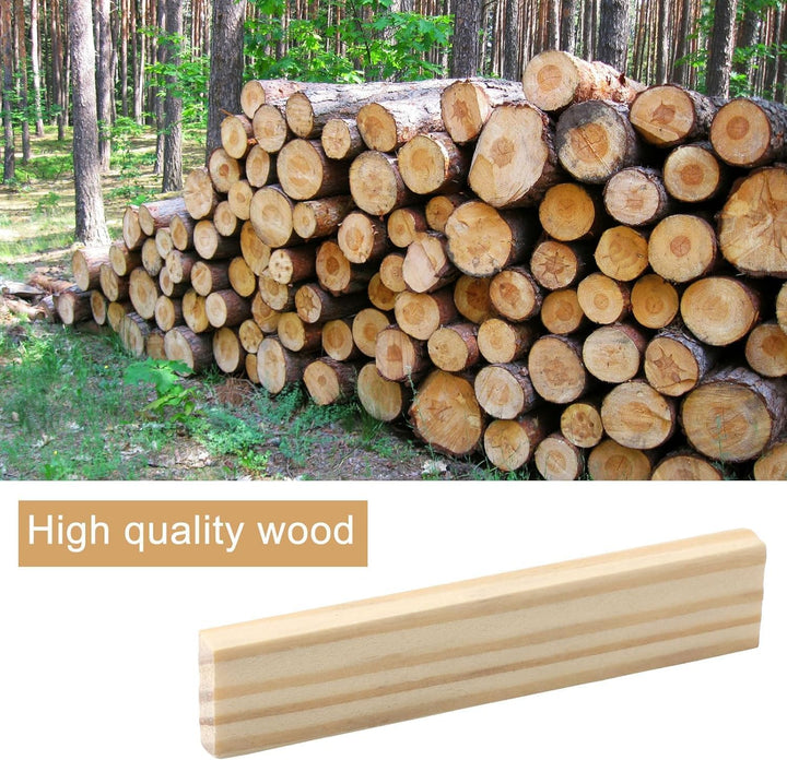 KQDRAVINE 100 Stück bastelholz klötzchen, 100 x 20 x 7mm Holzbausteine Bastelklötzchen holzklötze Ho