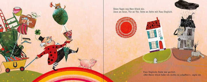 Herr Glück und Frau Unglück: Ein Bilderbuch über das Glücklichsein, Gebundenes Buch