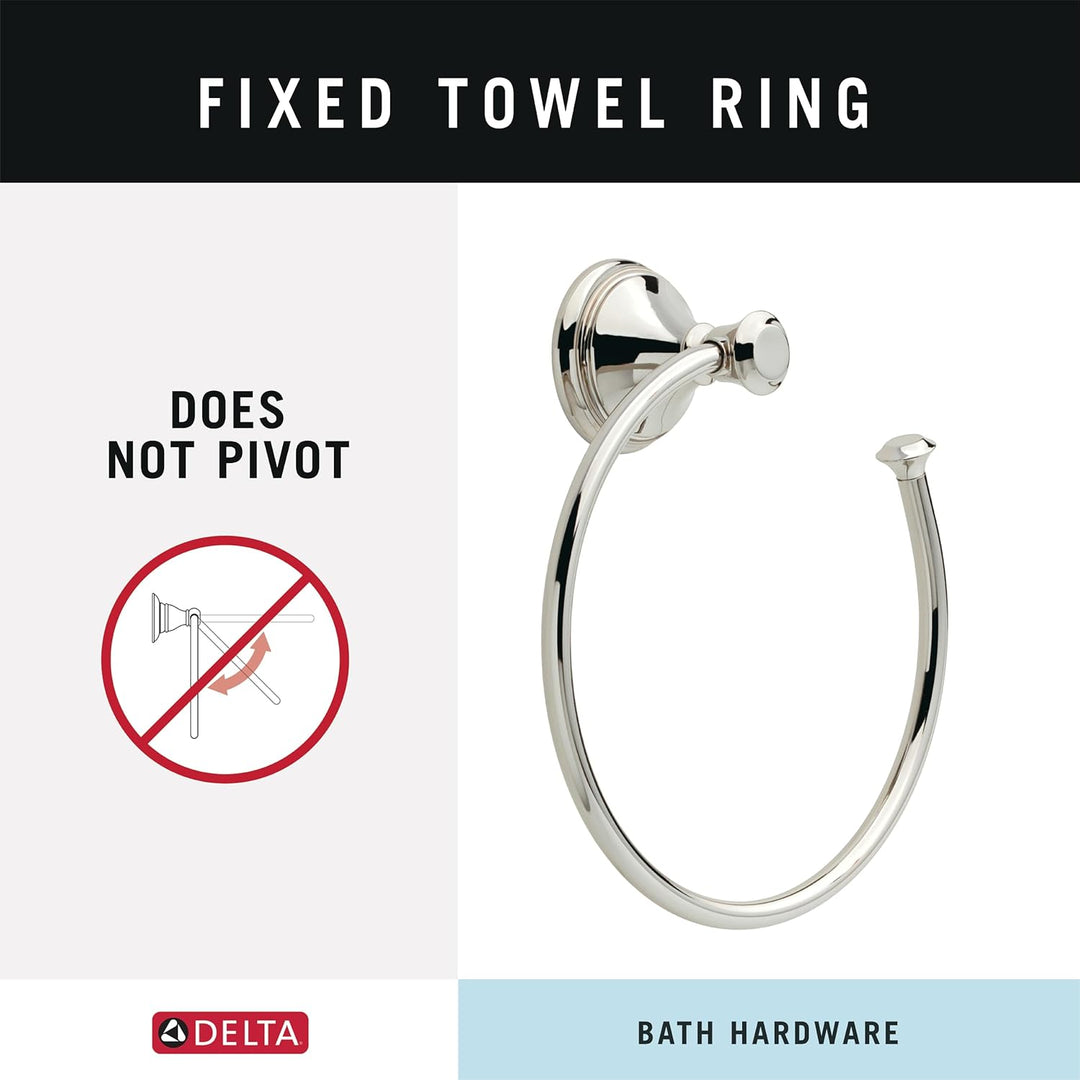 Delta Faucet 79746-PN, 6,7 x 17,8 x 6,7 cm, Nickel poliert Handtuchring Polierts Nickel, Handtuchrin
