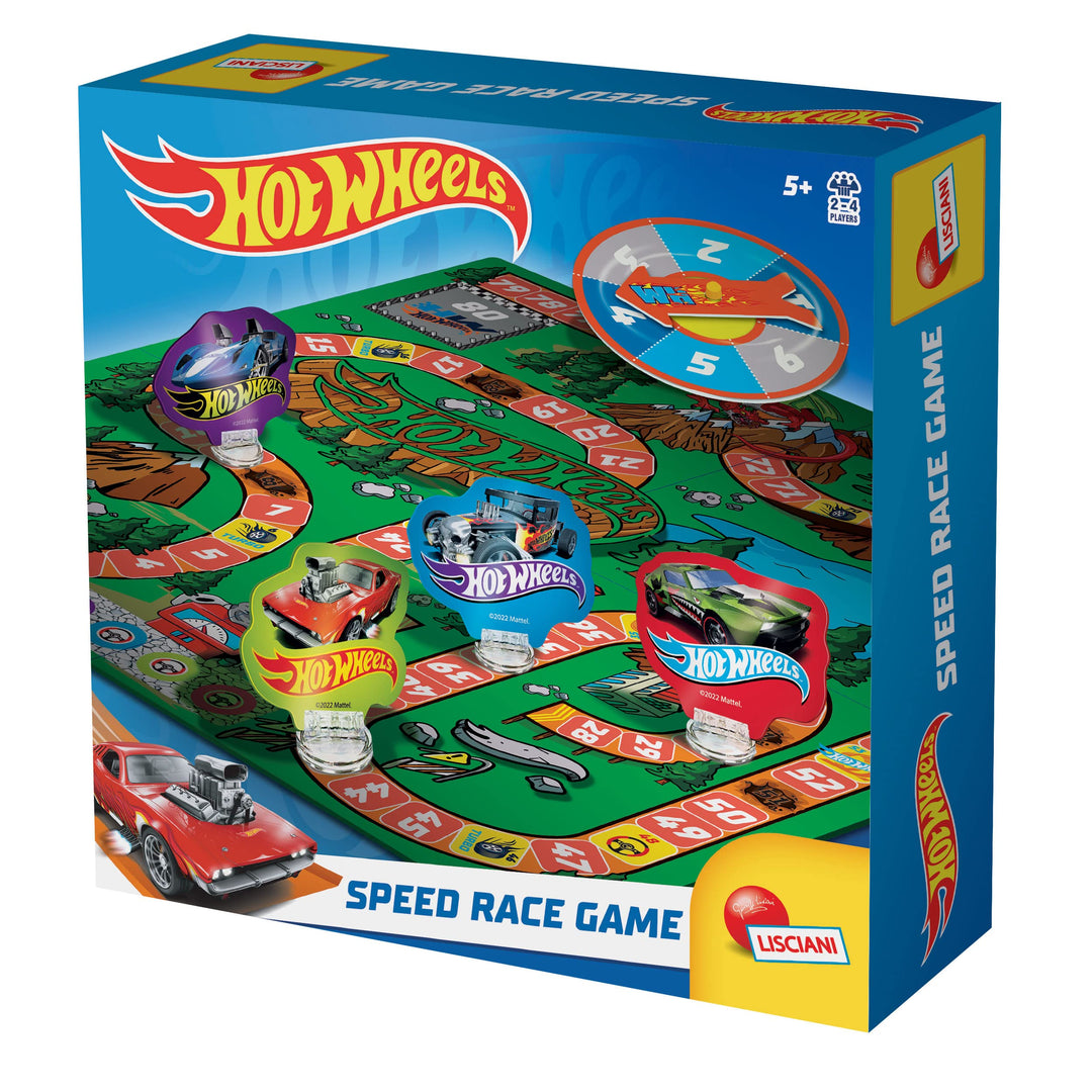 Lisciani - HOT WHEELS Speed Race Spiel - Das klassische Rennspiel für Kinder ab 5 Jahren - Gesellsch
