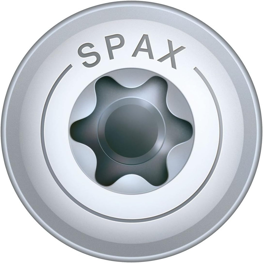 SPAX Holzbauschraube, 6,0 x 120 mm, 100 Stück, T-STAR plus, Tellerkopf, Teilgewinde, 4CUT, WIROX P3J