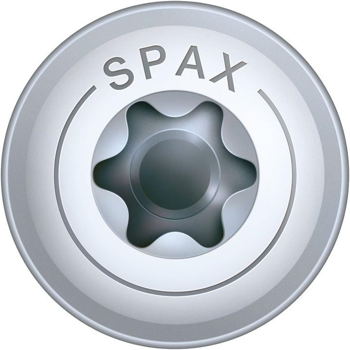 SPAX Holzbauschraube, 6,0 x 120 mm, 100 Stück, T-STAR plus, Tellerkopf, Teilgewinde, 4CUT, WIROX P3J