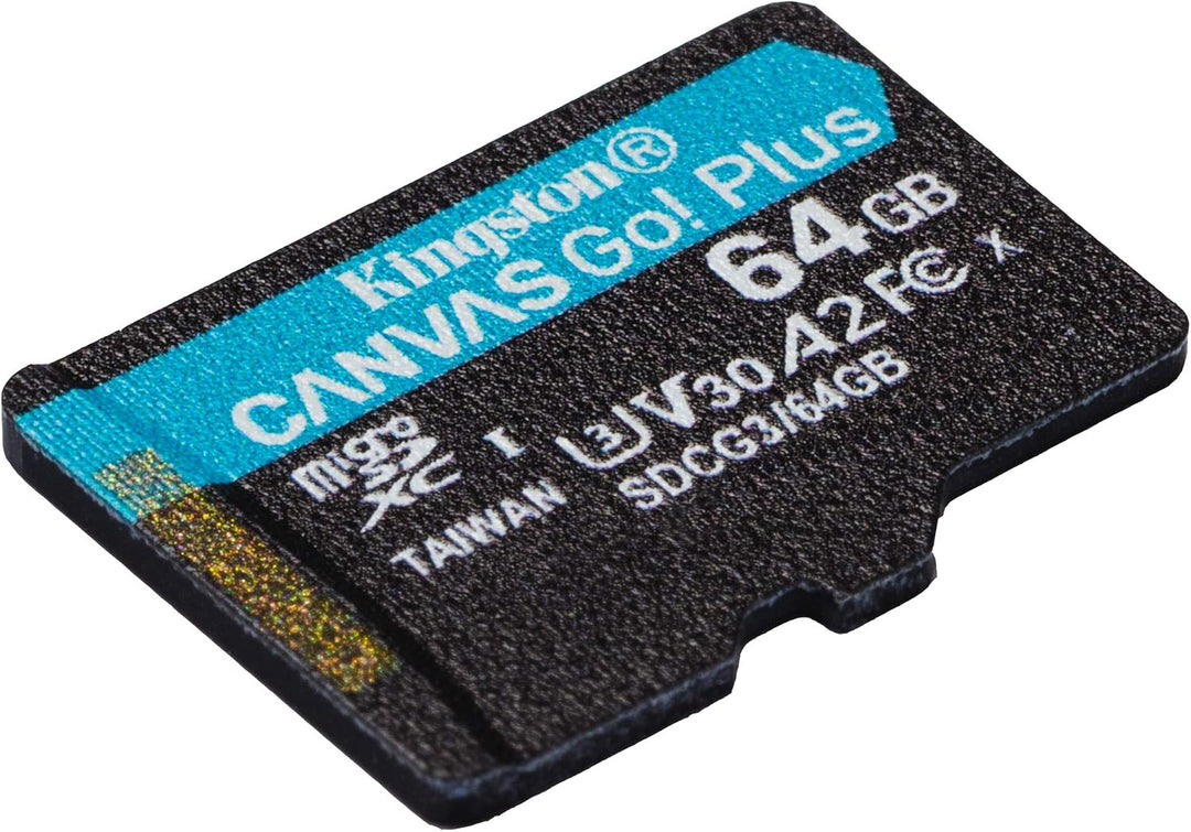 Kingston Canvas Go! Plus microSD Speicherkarte Klasse 10, UHS-I 64GB microSDXC 170R A2 U3 V30 Einzel