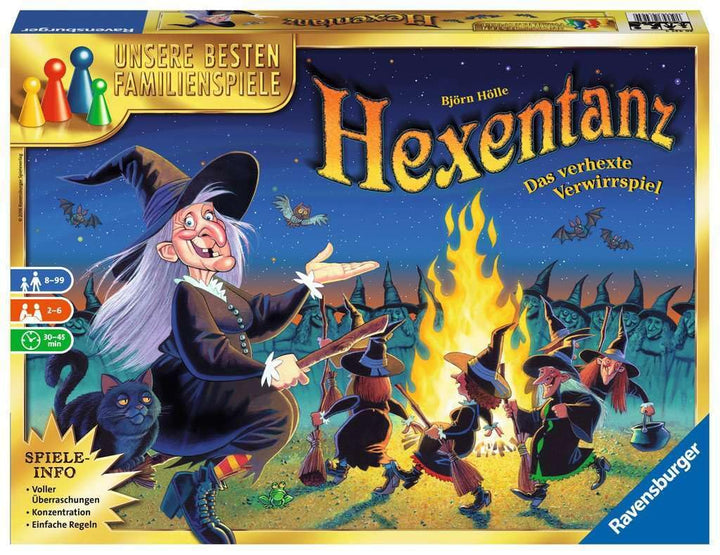 Ravensburger 26425 - Hexentanz, Abwechslungsreiches Familienspiel für Erwachsene und Kinder ab 8 Jah