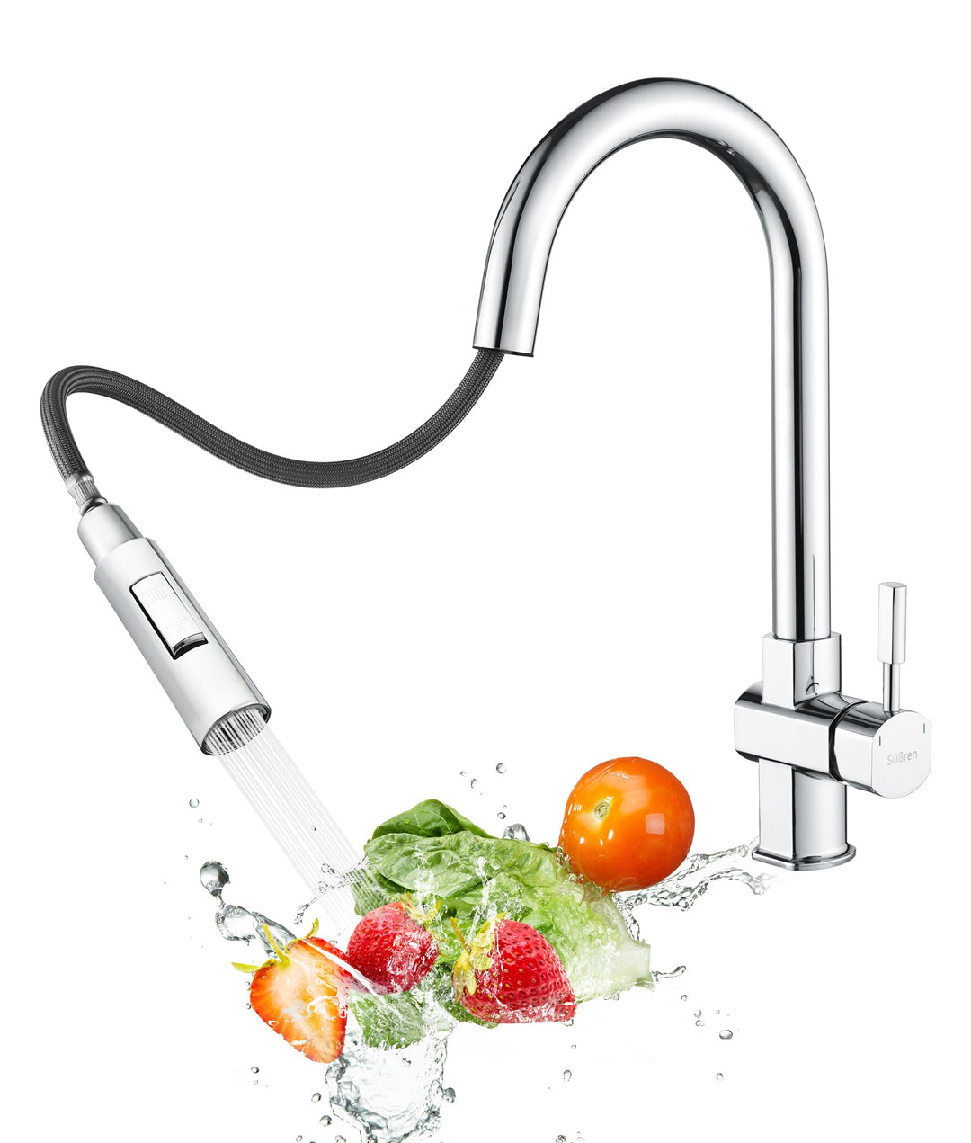 Wasserhahn Küche,Hochdruck Küchenarmatur mit Ausziehbar Brause,Armatur Küche 360° Drehbar,Spültischa