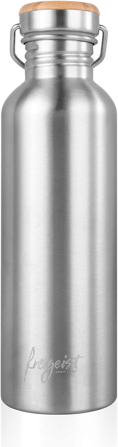 freigeist Trinkflasche Edelstahl 1l einwandig mit Gratis Sportverschluss - Trinkflasche 1l | 750 | 5