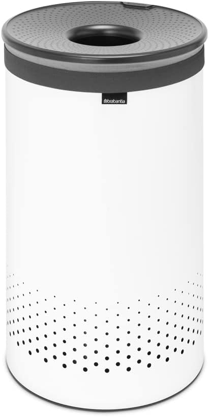 Brabantia - Wäschekorb - Quick-Drop-Öffnung - Perfekt sitzenden Baumwollwäschesack - Korrosionsfrei