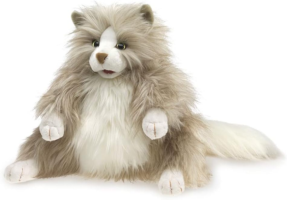 Folkmanis Fluffy Cat Hand Puppet