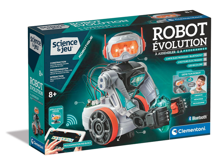 Clementoni Roboter Evolution zum Zusammenbauen für Kinder 8+ | Wissenschaft & Spiel – Robotik | Lern