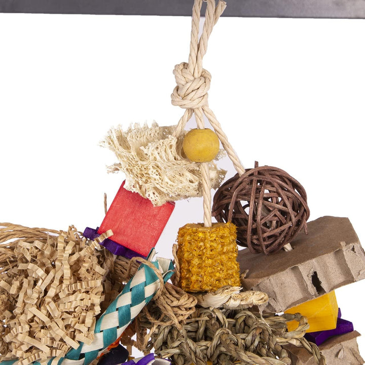 HappyBird | Shred Clutter | Happy Nature Schredderspielzeug - Sittich, kleine Papageien, Knabberspie