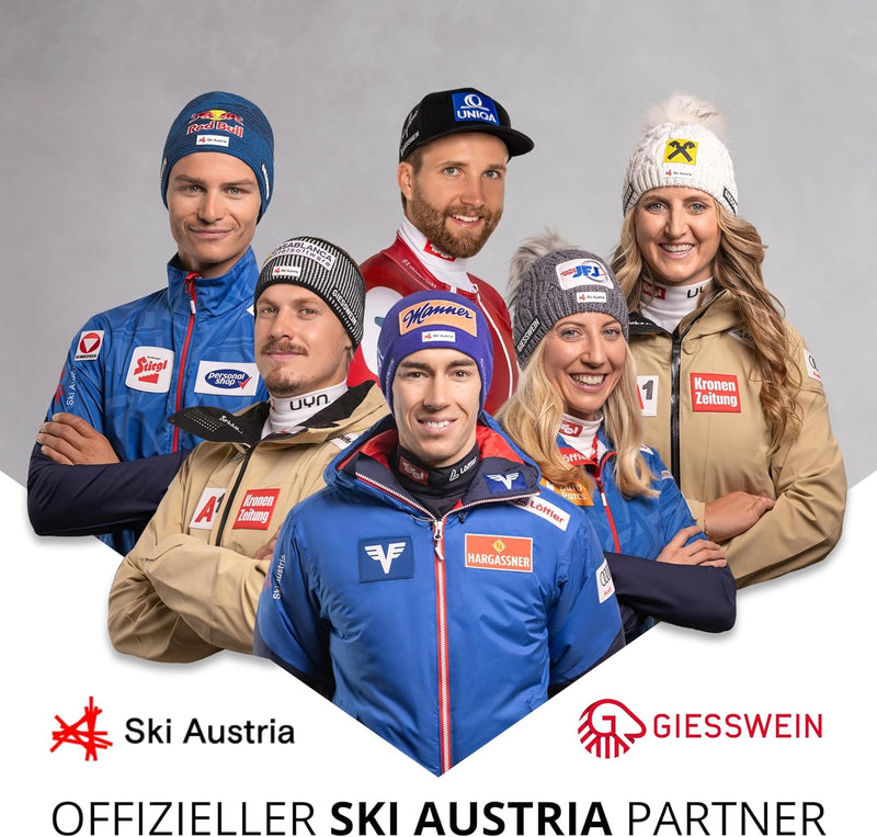 GIESSWEIN Ski Austria Headband Weisshorn - Merino Stirnband Damen Winter gefüttert, Fleece Stirnband