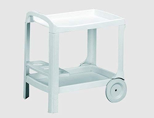 Progarden 573000 Servierwagen Astro Vollkunststoffgestell, weiss