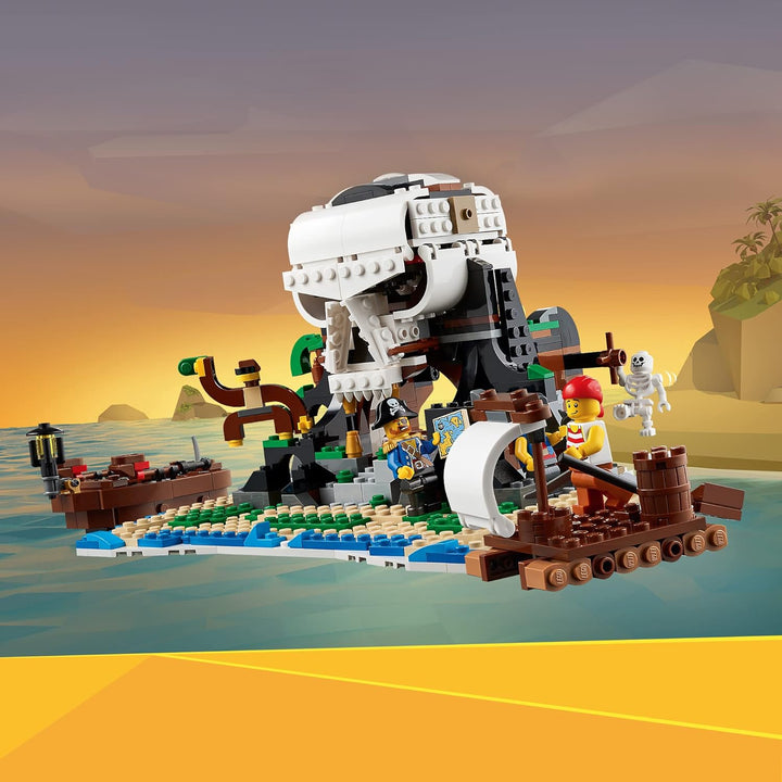 LEGO 31109 Creator 3-in-1 Piratenschiff, Taverne oder Totenkopfinsel Spielzeug Set, Piratentaverne,
