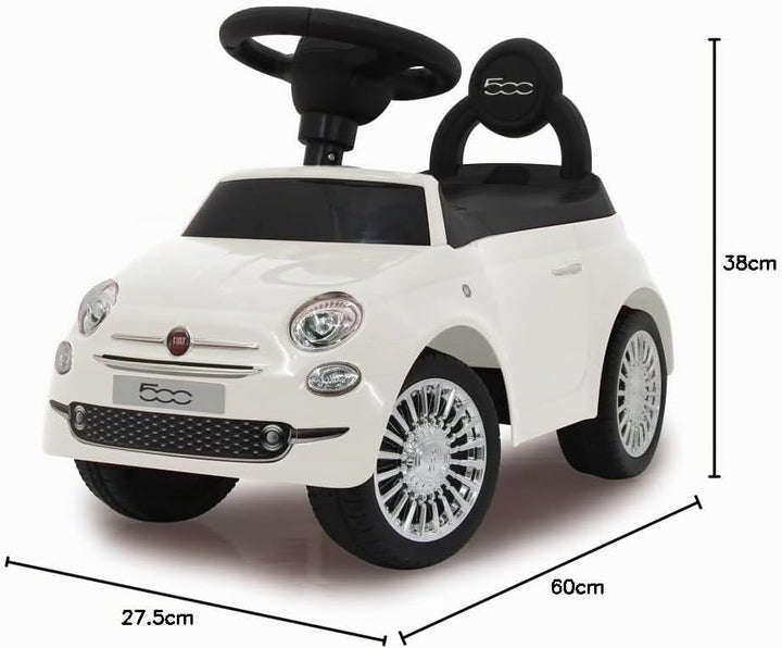 JAMARA 460325 - Rutscher Fiat 500 - offiziell lizenziert, Kofferraum unter der Sitzfläche, Schub- un