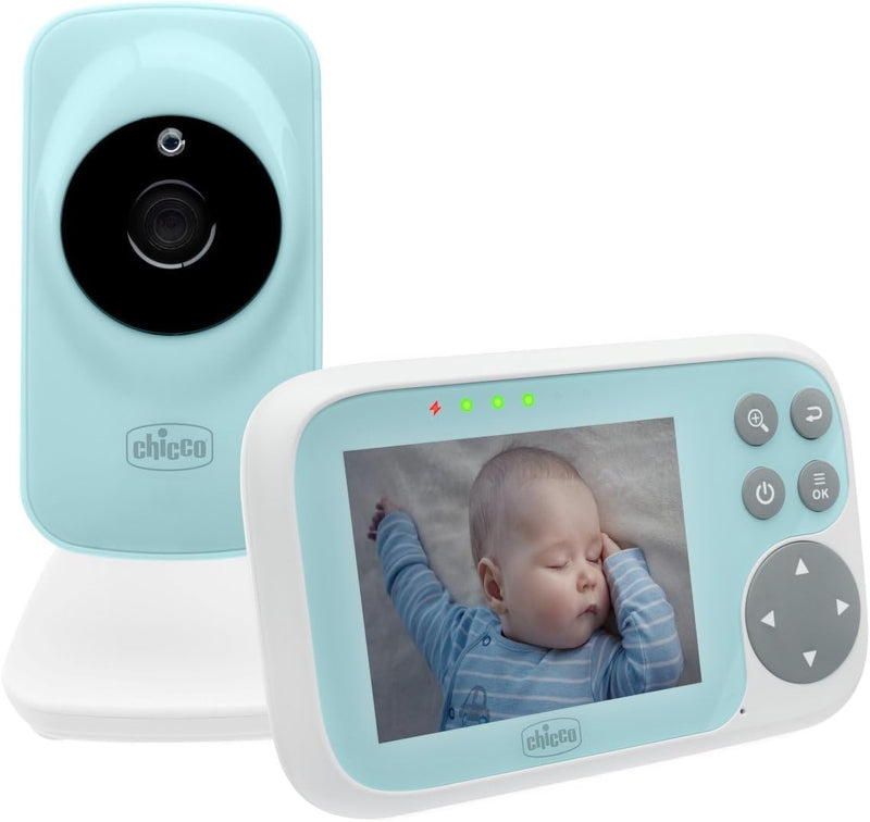 Chicco Video-Babyphone-Start, mit 3,2"-Farbbildschirm, 200 m Reichweite, Infrarot-Nachtsicht, Smart-