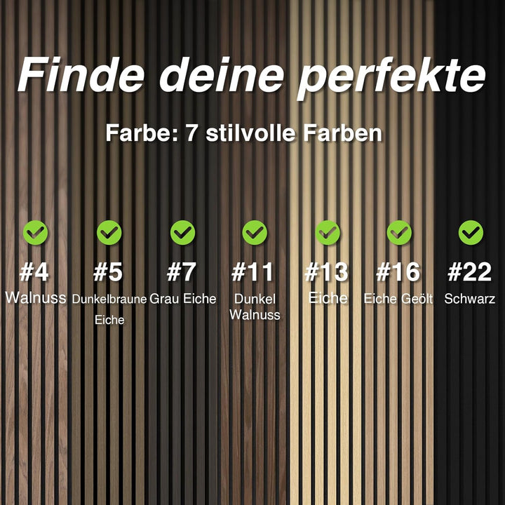 Akustikpaneele Holz 240x60cm(5,76m²),4 Pack Wandpaneele mit Holzfunier & Filz,Holzpaneele Wand für Z