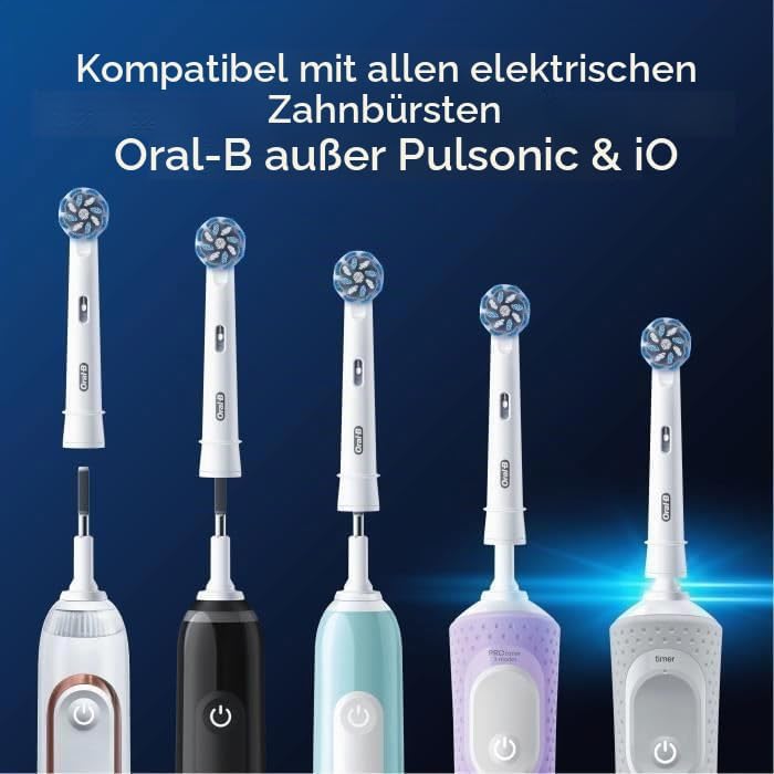 Oral-B Pro Sensitive Clean Aufsteckbürsten für elektrische Zahnbürste, 6 Stück Weiss 1 stück (6er Pa