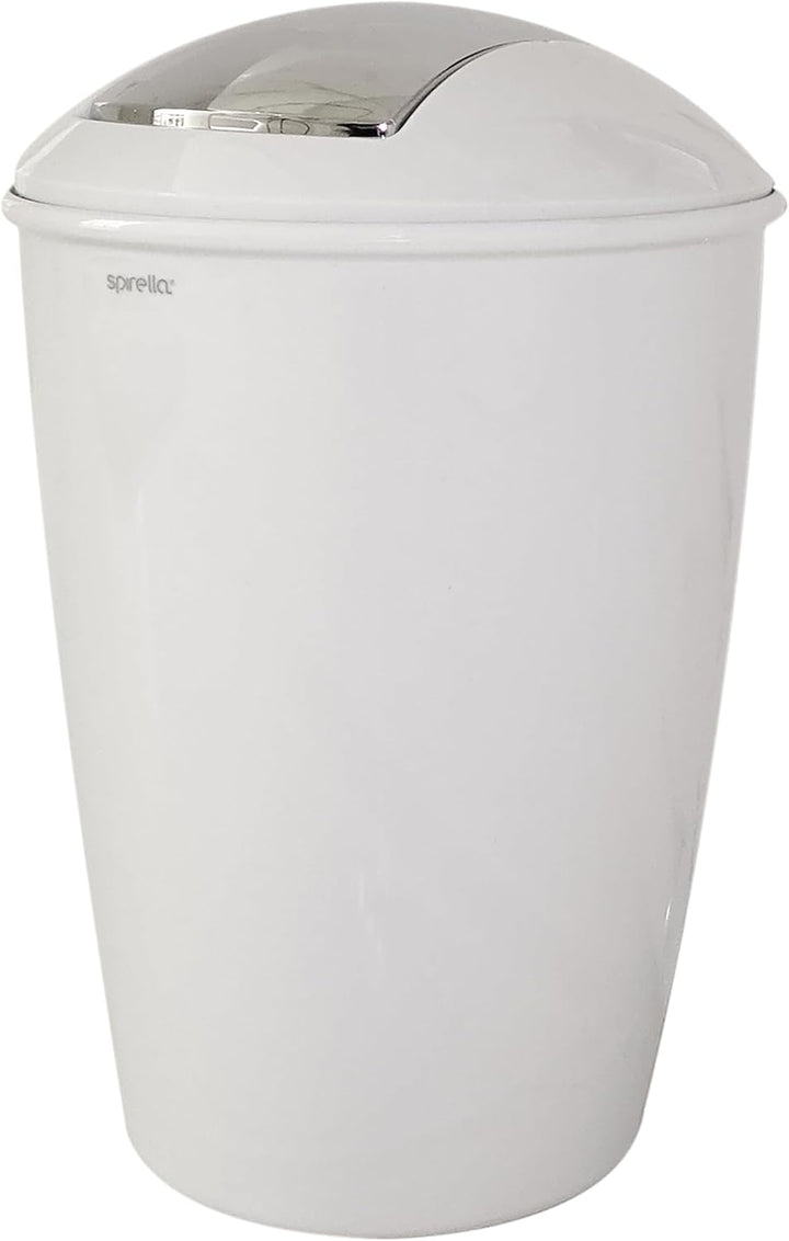 Spirella Kosmetikeimer Atlanta mit Schwingdeckel 5 Liter (ØxH): 20 x 30 cm Weiss, Weiß