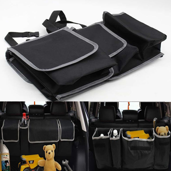 Auto-Organizer und Kofferraum-Organizer, wasserdicht, Oxford-Gewebe, mit 4 Taschen, geeignet für all