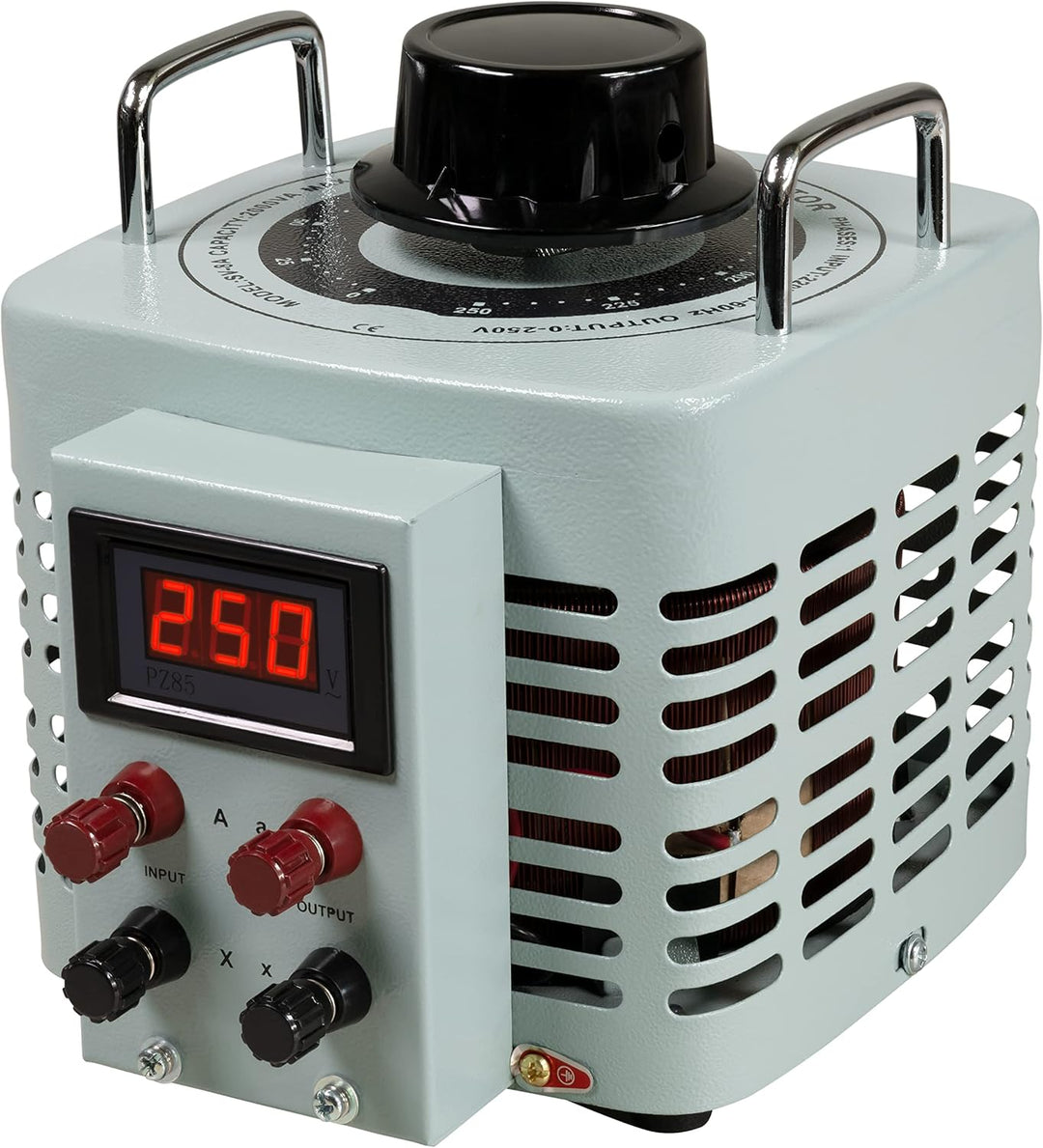 MC POWER - Spartrafo Stelltrafo | V-8000 LED Display | Ringkern-Stelltrafo regelbar 0-250V 8A, 2.000