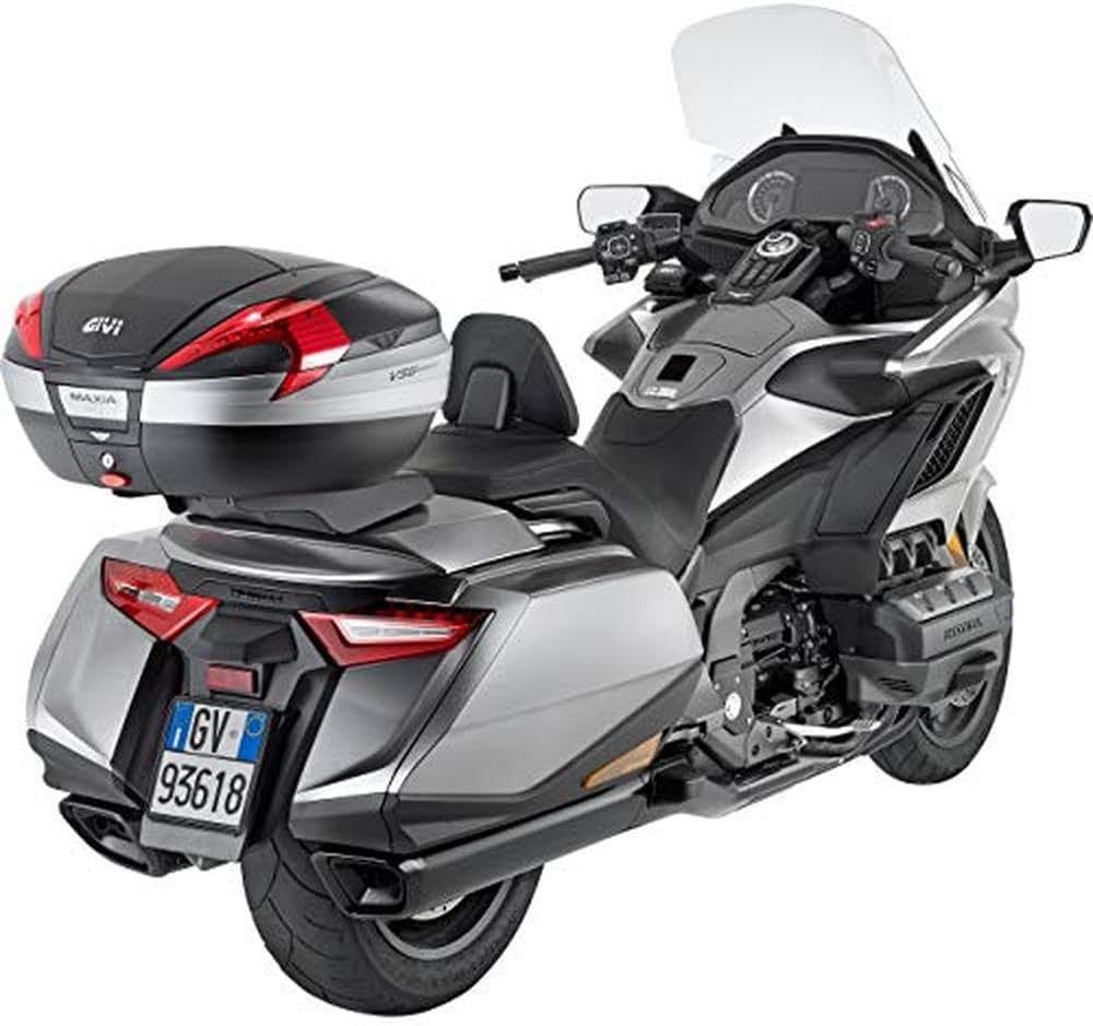 Givi V56NN Maxia 4 Monokey Topcase in Carbon Optik Roten Reflektoren Schwarz, Schwarz