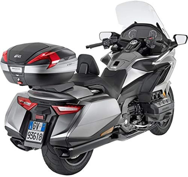Givi V56NN Maxia 4 Monokey Topcase in Carbon Optik Roten Reflektoren Schwarz, Schwarz