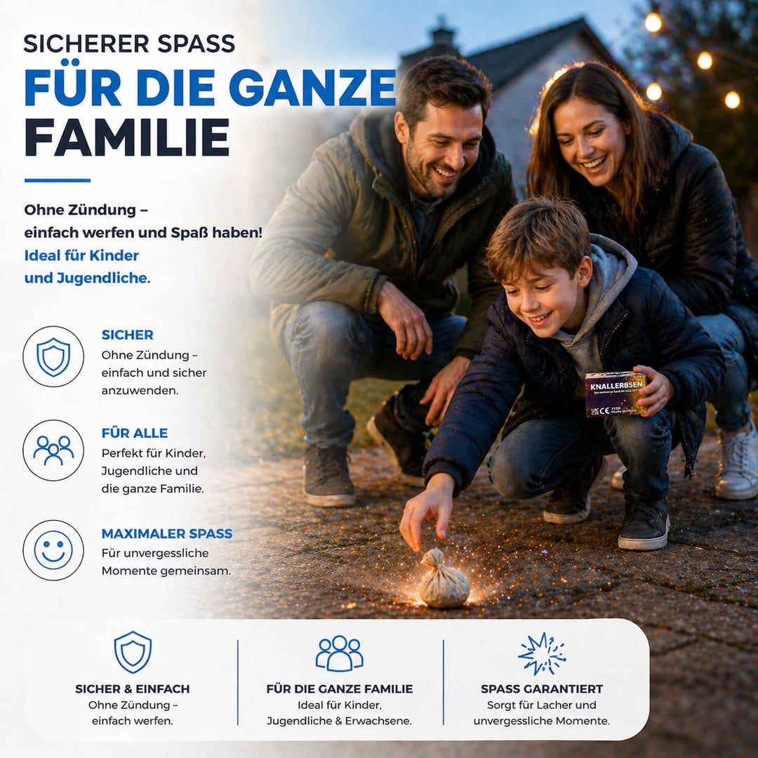 TK Gruppe Timo Klingler 1000x Knallerbsen Happysparks® - Fun Snaps Silvester wie Knallteufel Knaller