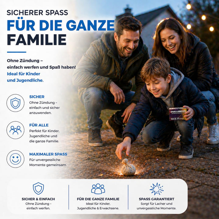 TK Gruppe Timo Klingler 1000x Knallerbsen Happysparks® - Fun Snaps Silvester wie Knallteufel Knaller