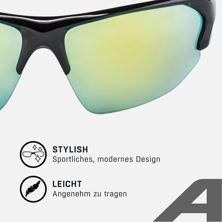 ALPINA LYRON HR - Verspiegelte und Bruchsichere Sport- & Fahrradbrille Mit 100% UV-Schutz Für Erwach