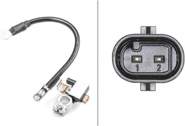 HELLA 6PK 011 190-901 Sensor, Batteriemanagement - 12V - geschraubt - Kabel: 280mm