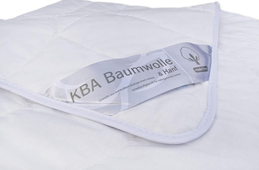 franknatur Bettdecke Sommer Hanf Bio Baumwolle Sommerdecke 135x200 Natur 135 x 200 cm, 135 x 200 cm
