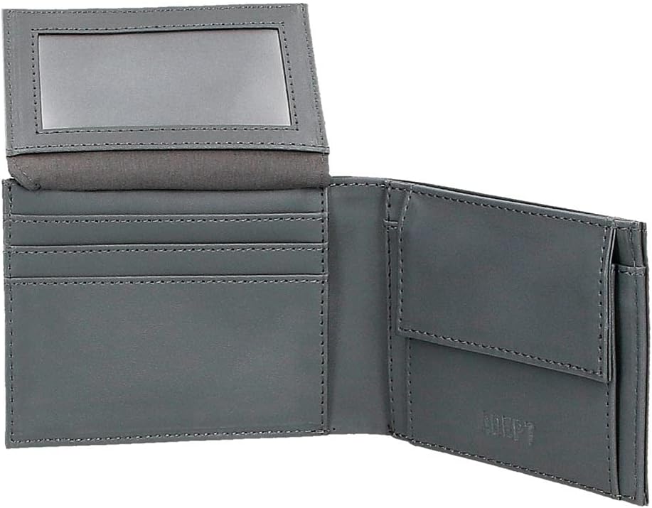 Adept Mark Horizontale Geldbörse mit Geldbörse Grau 11 x 8 x 1 cm Kunstleder, grau, Quertasche mit G